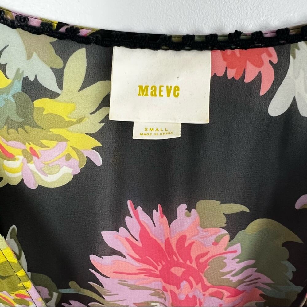Anthropologie Black Floral Babydoll Dress - Picture 6 of 12